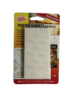 Removable Poster Mounts 1" x 1" #3770