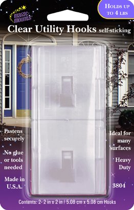 Adhesive CLEAR Utility Hooks #3804