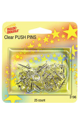 #3196 Clear Push Pins 25 ct.