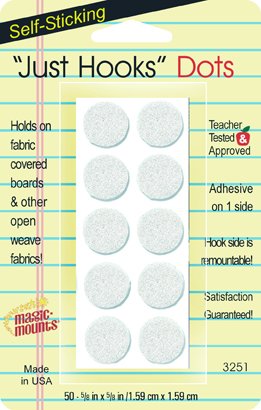 #3251 "Just Hooks" Dots (White) 50 ct,