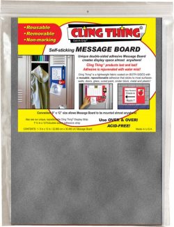 Cling Thing Message Board, Gray #3284