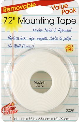 Removable Mounting Tape 1" x 72" roll #3239