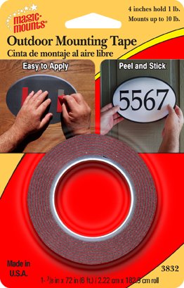 #3832 Outdoor Mounting Tape 7/8" x 6 ft.