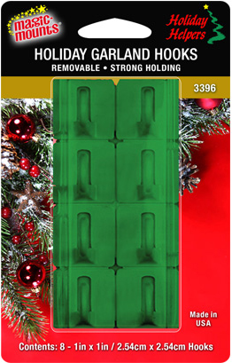 Garland Hooks Removable (Green) #3396G