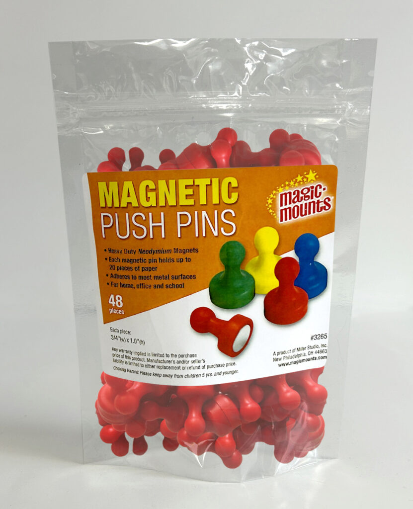 Magnetic Push Pins Red 48 pcs #3265R