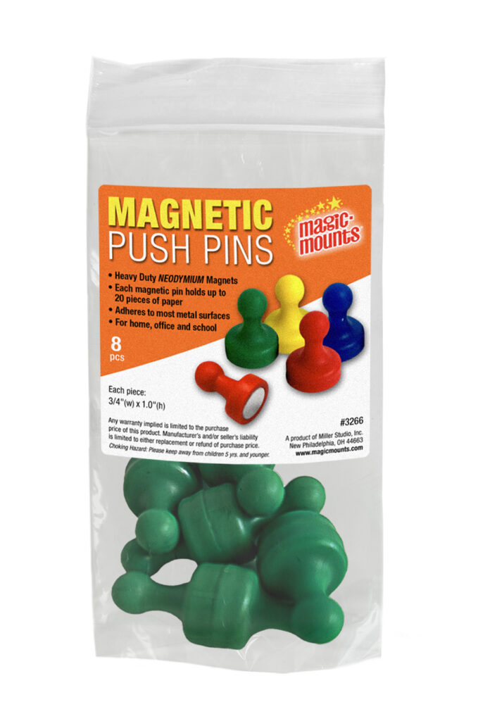 Magnetic Push Pins 8 ct. #3266G
