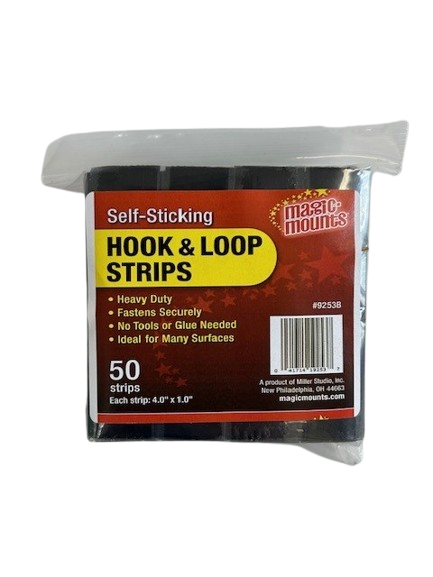 Hook & Loop Strips Self-Sticking 1" x 4"  #9253B