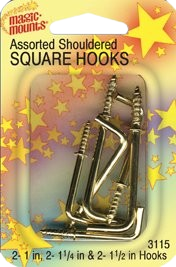 Shouldered Square Hooks  Assorted #3115